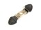 3.7" byhands Swivel Hook Gold Style Ring on Genuine Leather Tab (18-1811-G)
